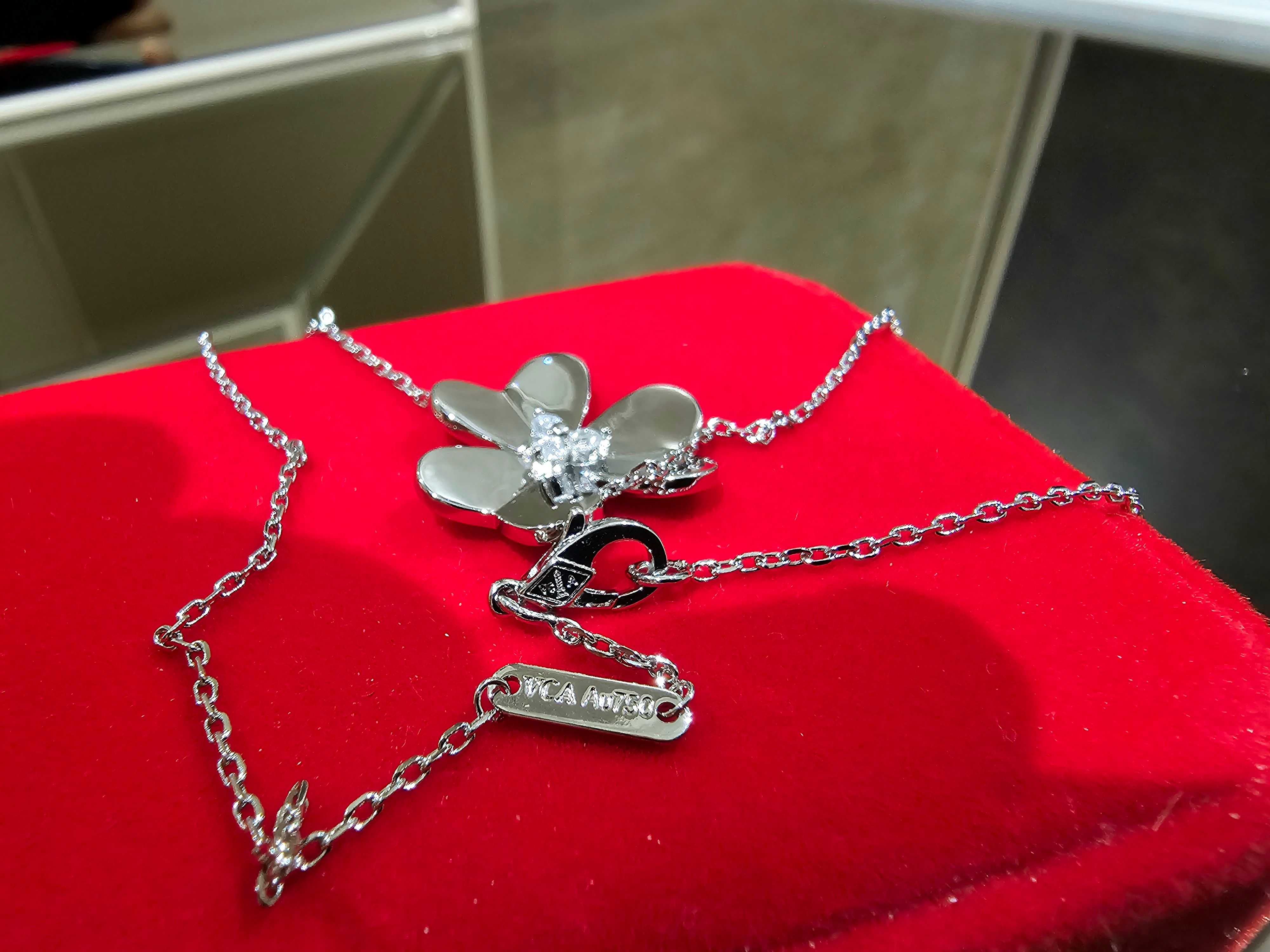 Van Cleef & Arpels VCA Silver Frivole Large Diamond Дамско Колие