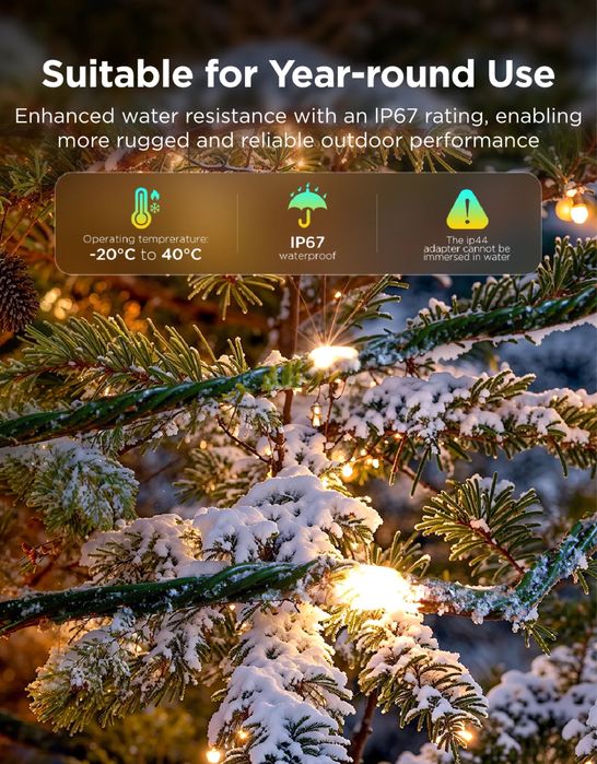 Instalatie Craciun Govee String Lights 2 - Smart WiFi, noi, sigilate