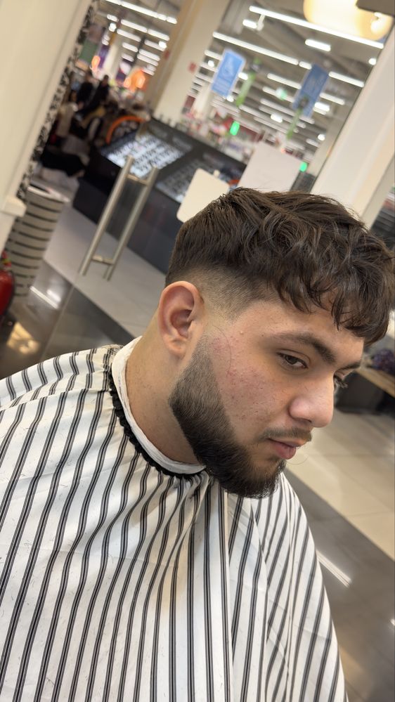 Barber at home.