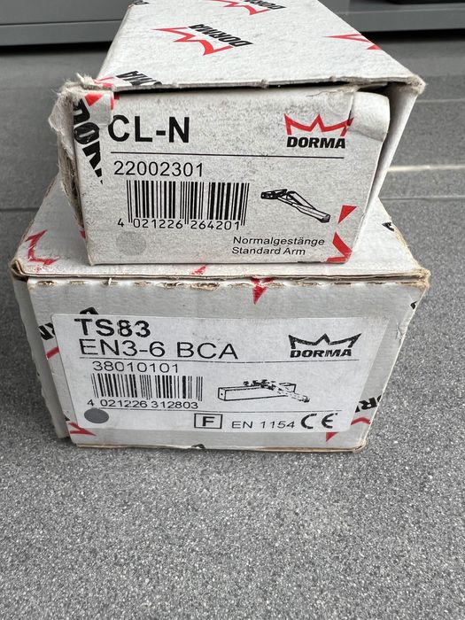 Dorma -Amortizor hidraulic uși  TS83 EN 3-6 BCA  Set complet Nou