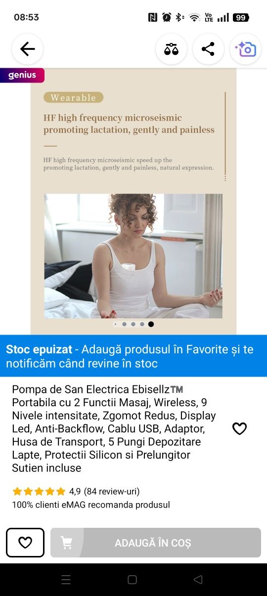 Pompa de San wireless Ebisellz portabila