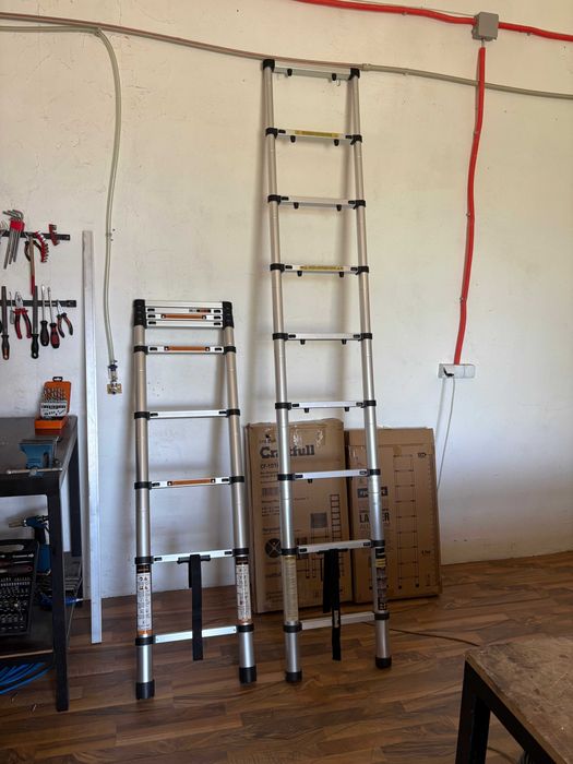 Алуминиева телескопична стълба 260cm 2бр. - нова