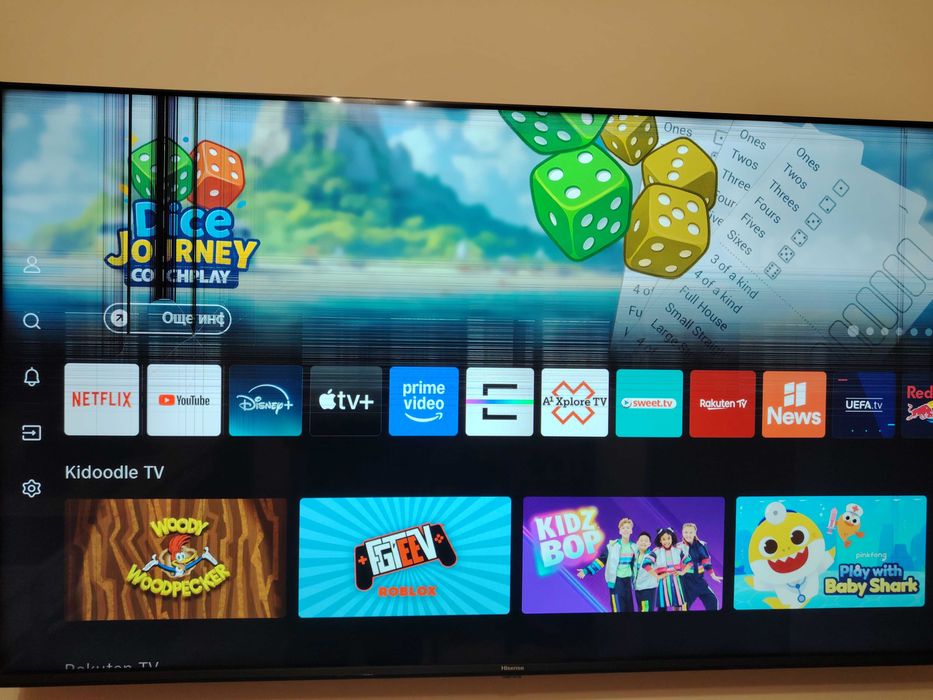 Телевизор Hisense 55 инча смарт безрамков