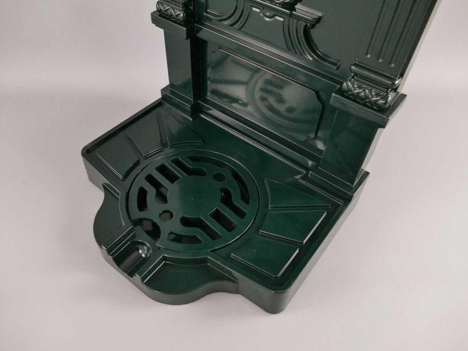 Fantana gradina, aluminiu, verde lucios, robinet din alama