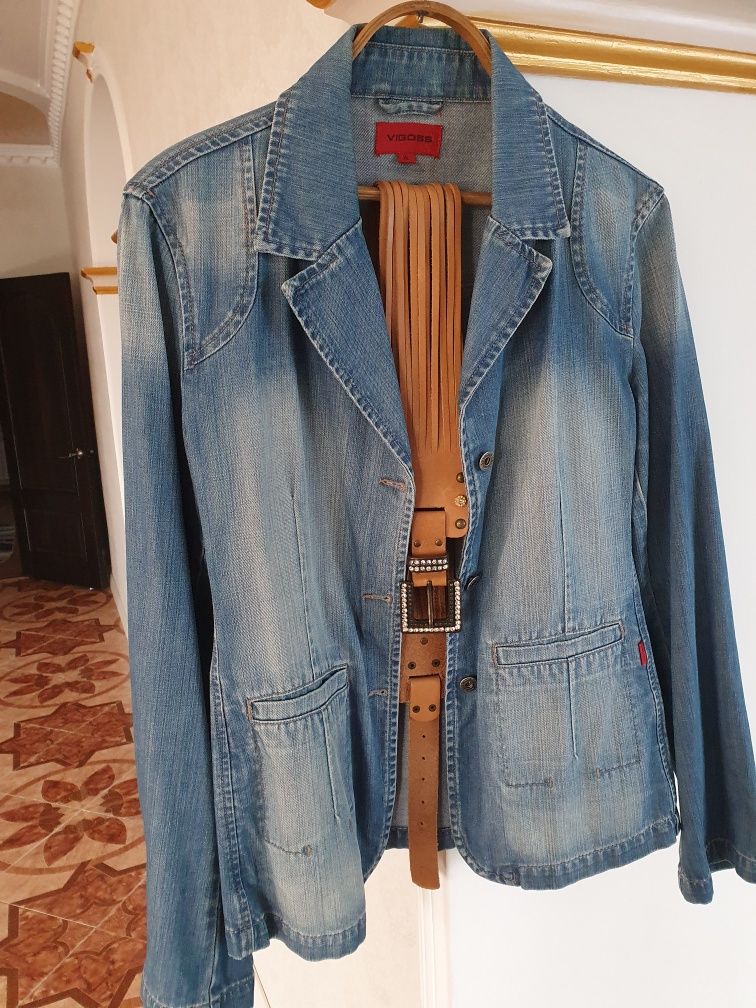 Джинсовый  женский пиджак Vigoss xl  оригинал