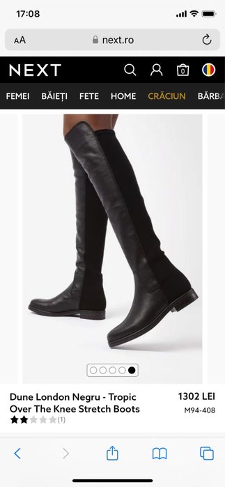 Cizme lungi Dune piele