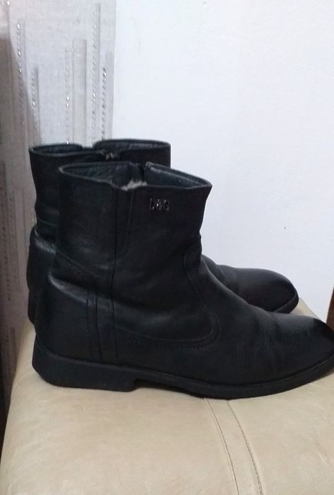 Сапоги мужские зимние натуральная кожа натуральный мех Размер 44