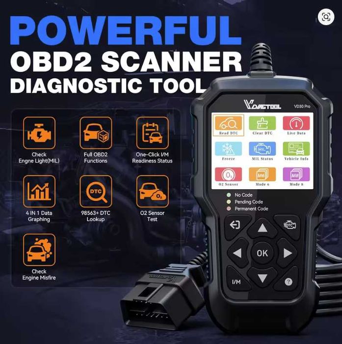 Tester diagnoza auto VDIAGTOOL VD30Pro (2025) – ca nou OBD2