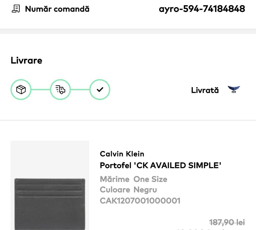 Portofel Calvin Klein “Ck Availed Simple Cardholder”