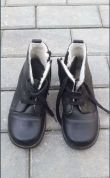 Ghete piele copii, imblanite, marime 29.5, 17cm