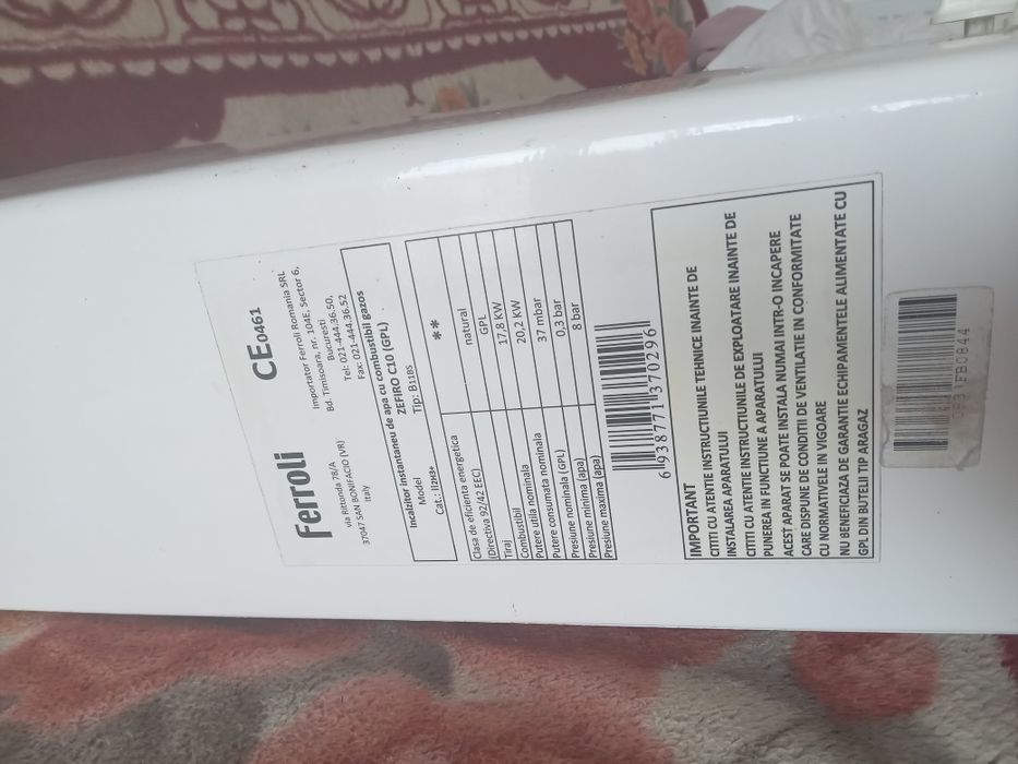 Instant ferroli gpl