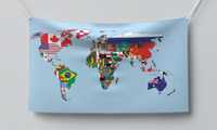 Знаме Flags of the World, Карта на света - различни размери
