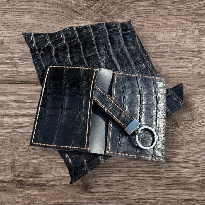 Portofel din piele naturala croco!