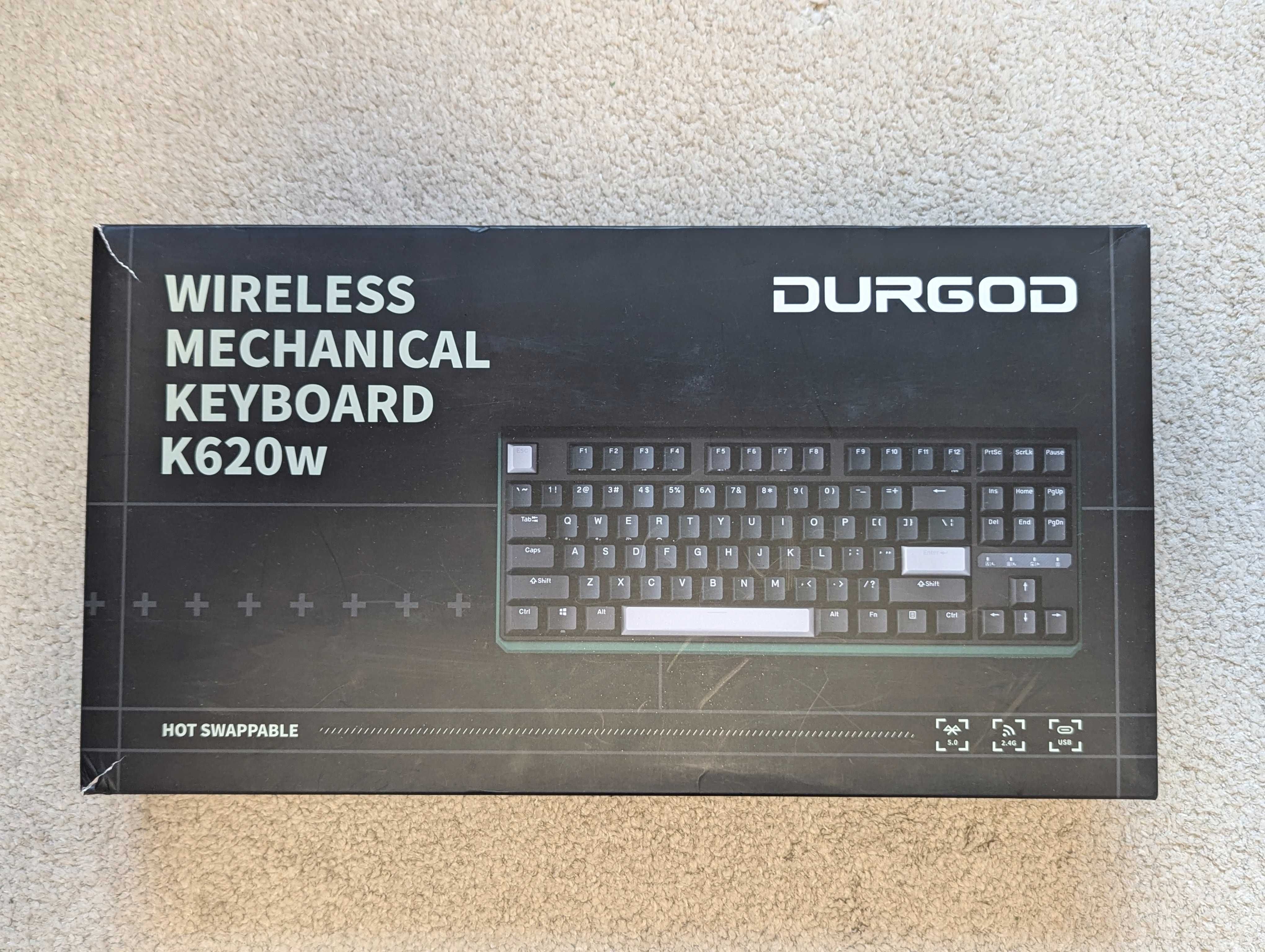 Чисто нови механична клавиатура Durgod K620w Island - кафяв суич