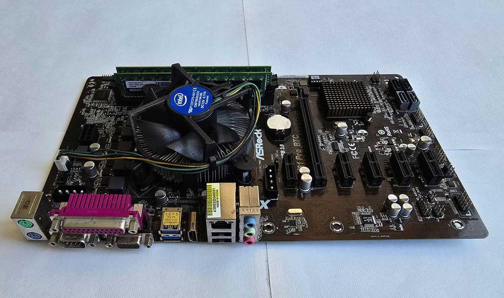 Комплект дъно, процесор и рам ASROCK h81 Pro + Celeron G1840 + 8Gb Ram