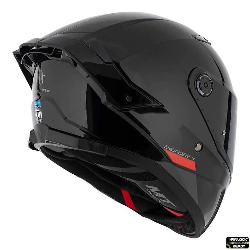 Casca moto integrala Thunder 4 negru lucios (ochelari soare integrati)