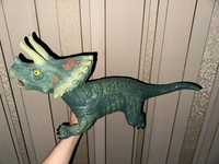 Динозавр  - Цератопс,  прорезиненный силиконовый