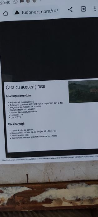 Tablou vechi, ulei, semnat, deosebit, de colecție