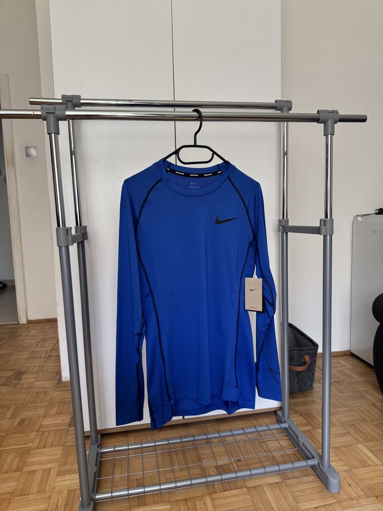 Bluză Nike Pro Tight Dri-Fit alb/albastru royal.