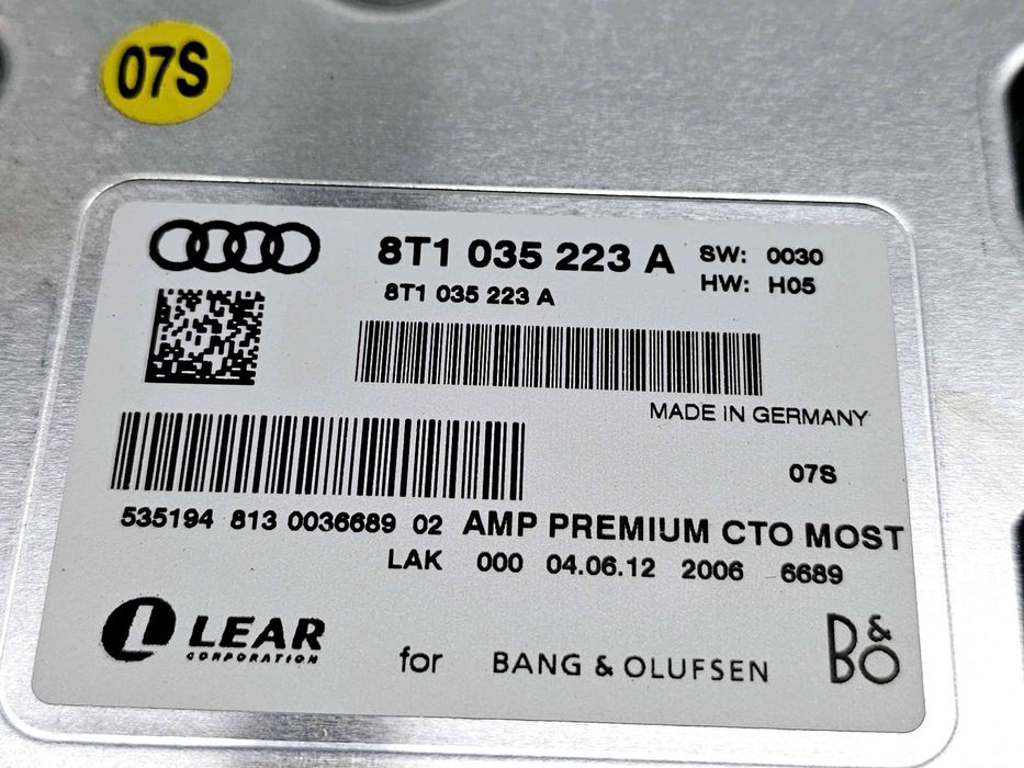 Amplificator audio Audi Q5 (8RB) [Fabr 2008-2016] S-line 8T1035223A