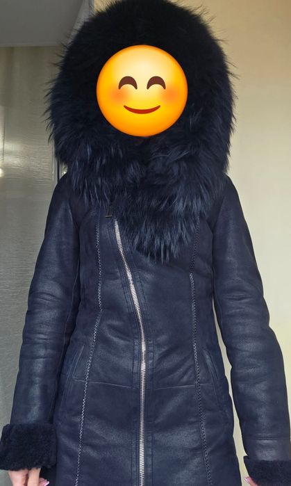 Продам натуральную дублёнку из овчины/мех енота