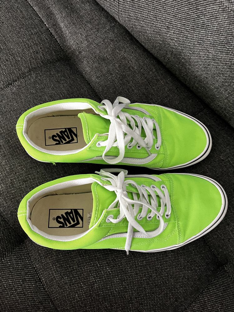 Tenisi Vans Old Skool verde neon