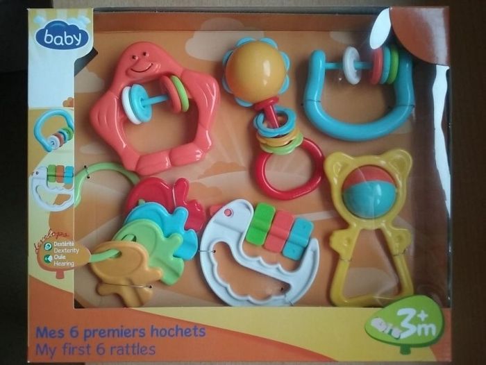 Set 6 jucarii zornaitoare pentru bebelusi, NOU, sigilat