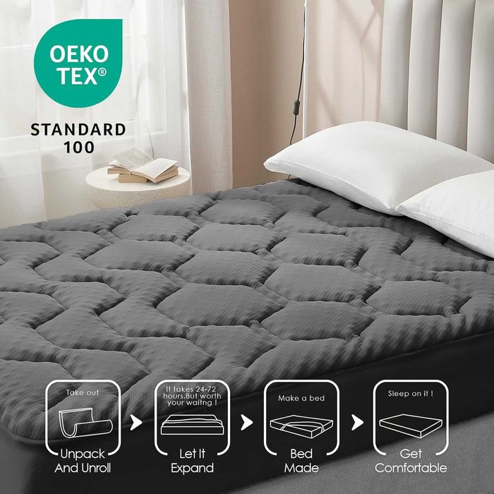 Topper pat din spuma de memorie,cu margine elastica,REDUS de la 480RON