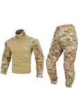 Costum camuflaj multicam pentru airsoft sau paintball cu 4 aparatori