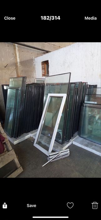 Използвани PVC дограми – 77 бр, 5-камерни, двоен стъклопакет