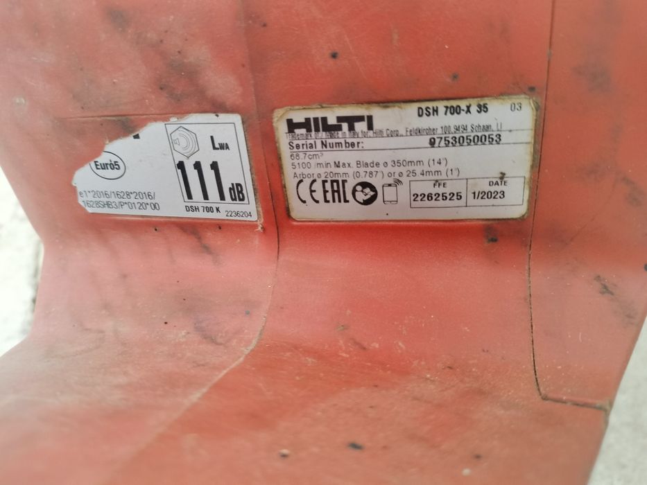 Drujba beton Hilti DSH 700 anul 2023