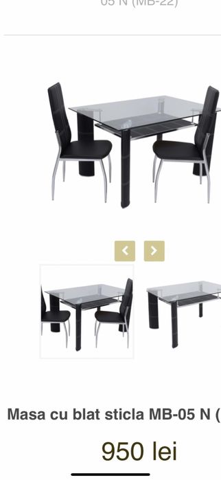 Masa de 6 persoane cu scaune (4buc) set