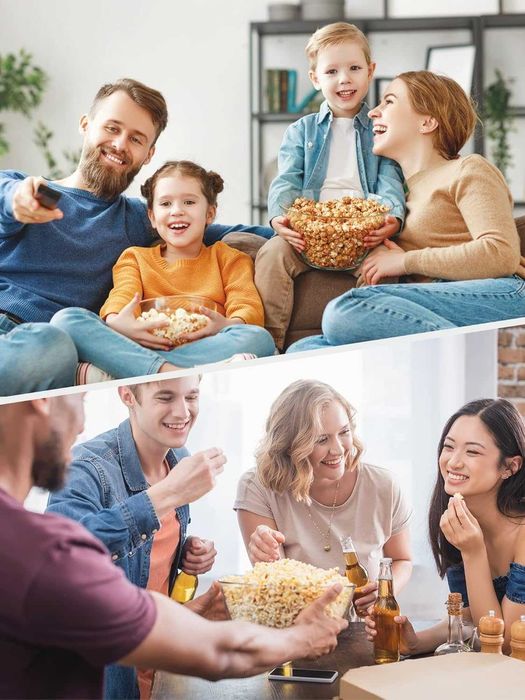 Машина за пуканки VINATO Popcorn Machine 5L с незалепващо покритие