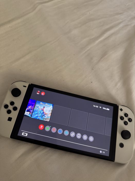 nintendo switch oled alb+card 256gb+joc