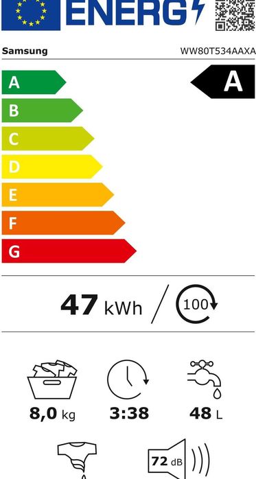 Пералня Samsung WW80T534AAXAS2 код 4045