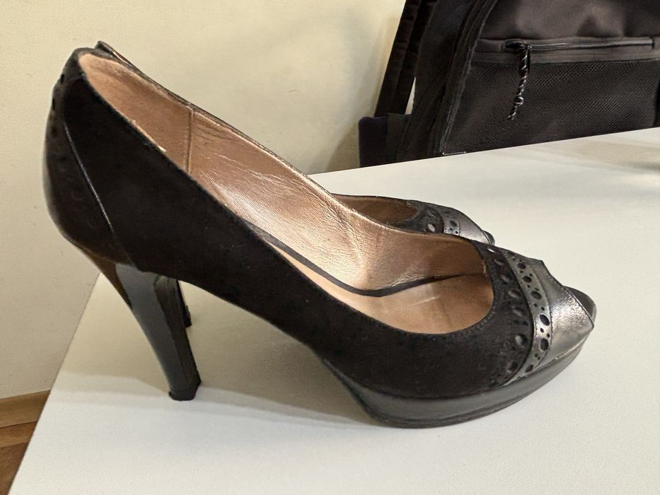 Pantofi cu platforma Botta, piele naturala