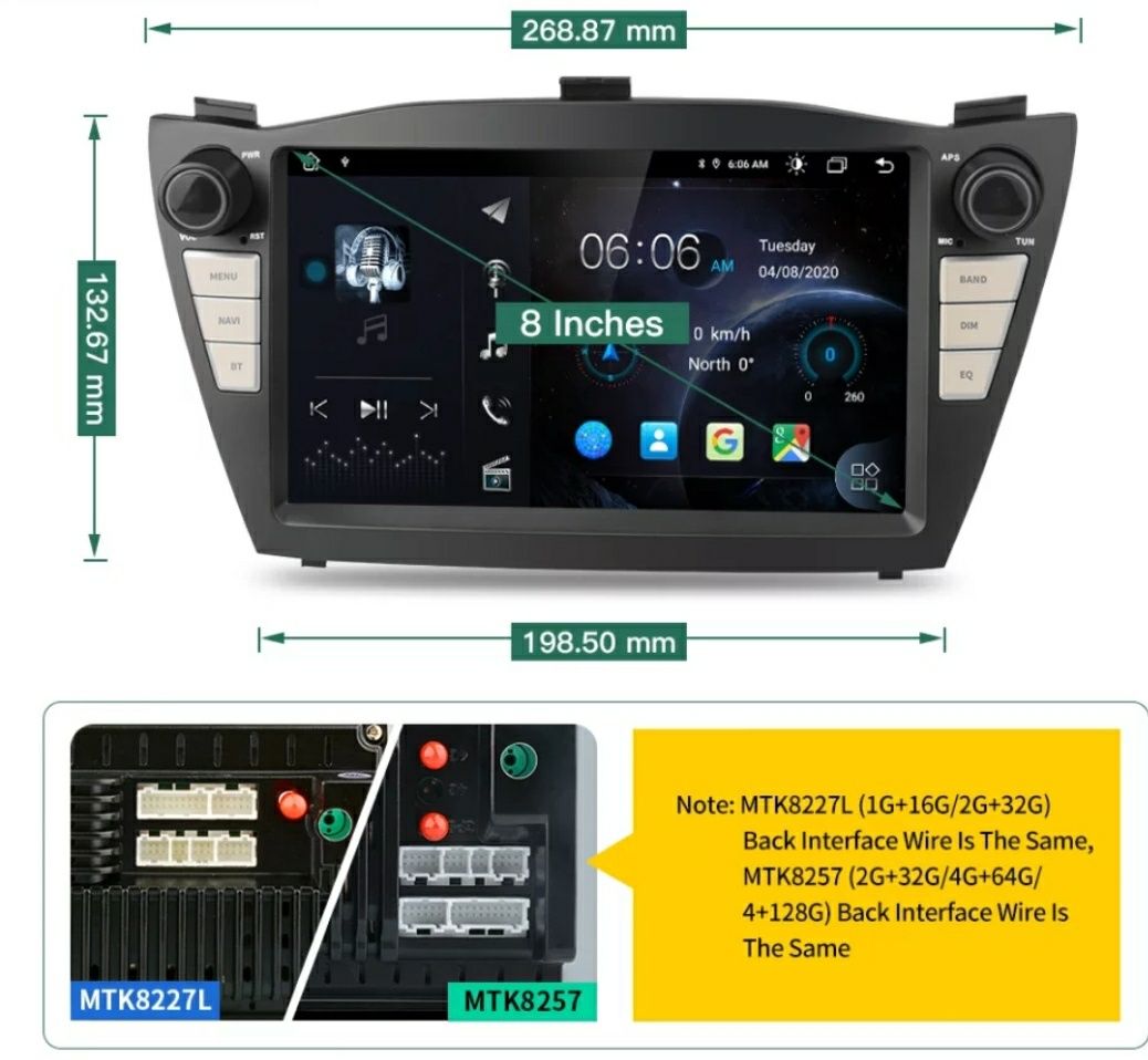 Хюндай Hyundai ix35 ANDROID Tucson Мултимедия навигация GPS DVD