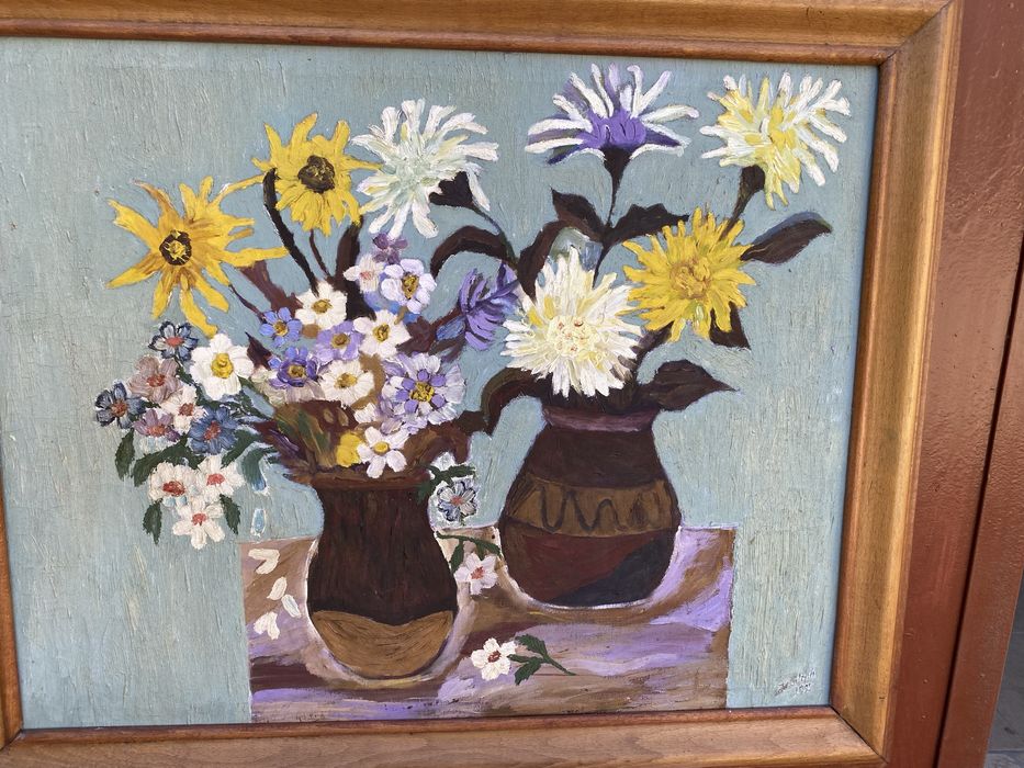 Vand Tablou-Vaze cu flori,ulei pe panza