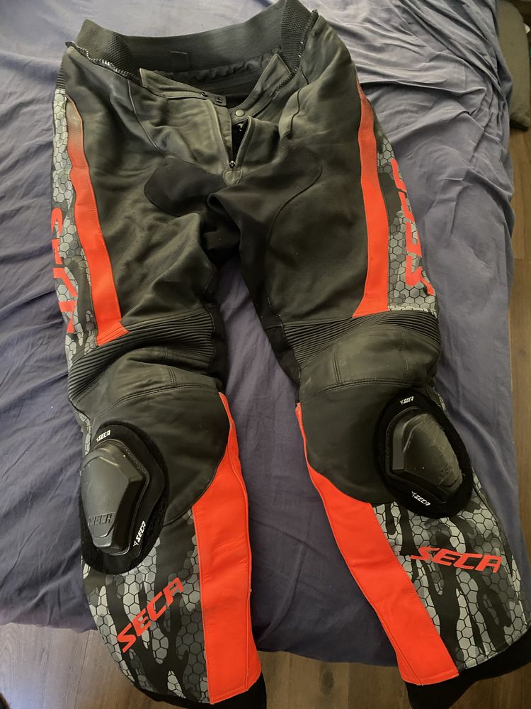 Seca leather suit, Seca мото екип