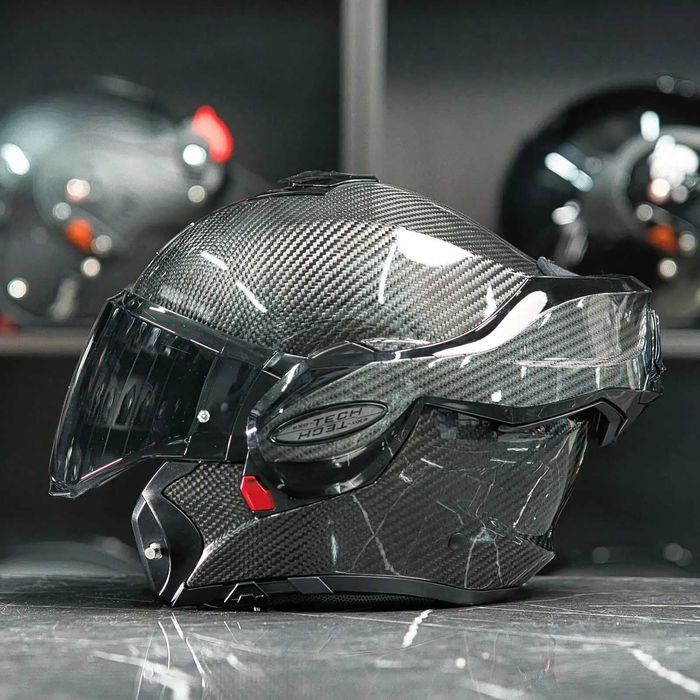 Отваряема мото каска SCORPION Exo-Tech Evo Carbon Solid Gloss M 57-58