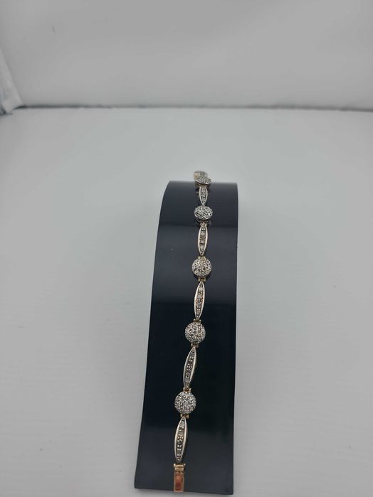 Bratara aur 14k diamante 1,8kt vintange 19,4 gr