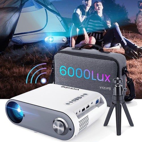 VictSing 6000Lux преносим Wifi домашен проектор USB HDMI HD