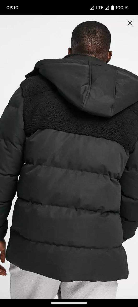 Продам куртку Threadbare puffer jacket with detachable hood in black