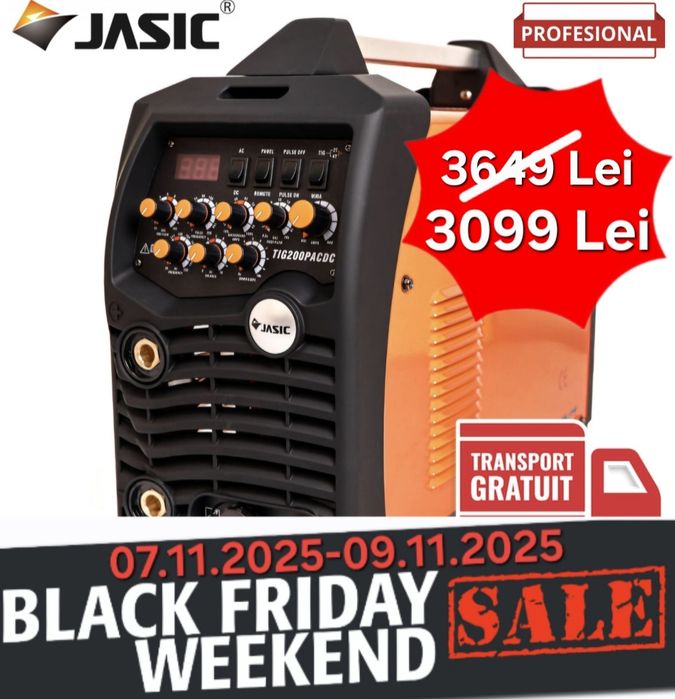 Aparat sudura aluminiu/inox/otel TIG/WIG cu Argon-JASIC TIG 200P AC/DC