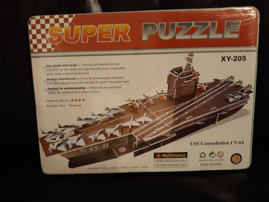 Puzzle (Set puzzle 3D și super puzzle, 4 modele)