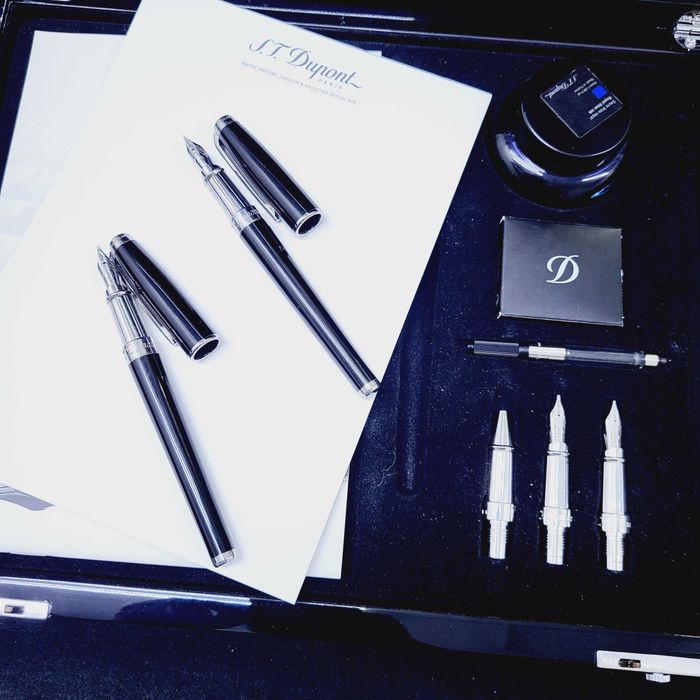 Set S.T. DUPONT OLYMPIO cu penita 18k, Specimen, ZEUS Amanet Militari