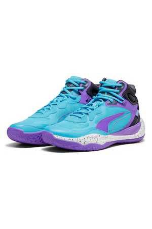 Puma Pantofi baschet garnituri piele Playmaker Pro Alb Violet Albastru