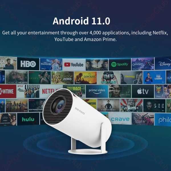 Смарт проектор HY300 - Домашно кино 4K, Андроид 170 inch 120ansi