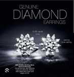 Cercei cu Diamante Abbelina, Argint Sterling 925
