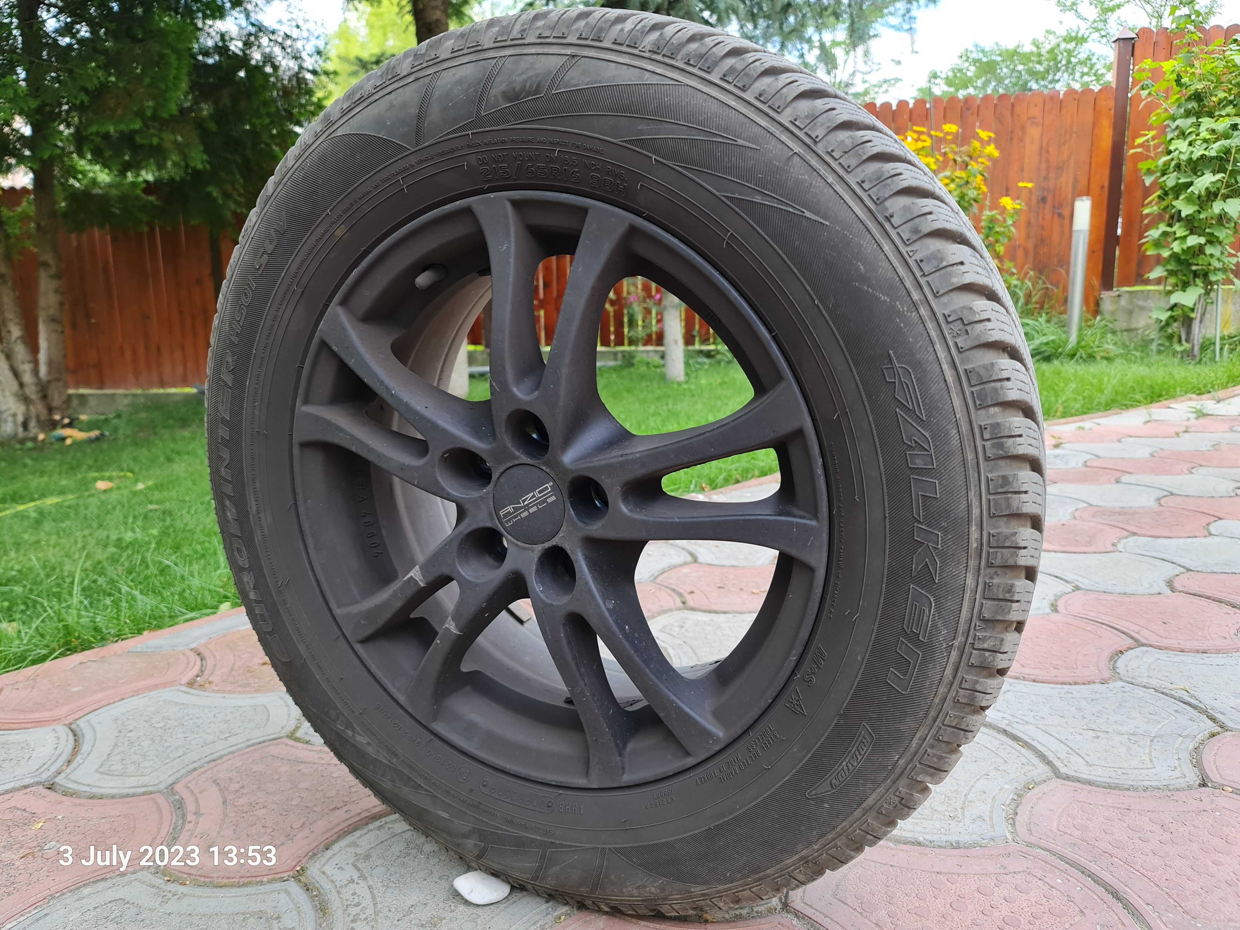 Vand roti de iarna aliaj Anzio Turn Black Falken 215/65 R16 5*114.3